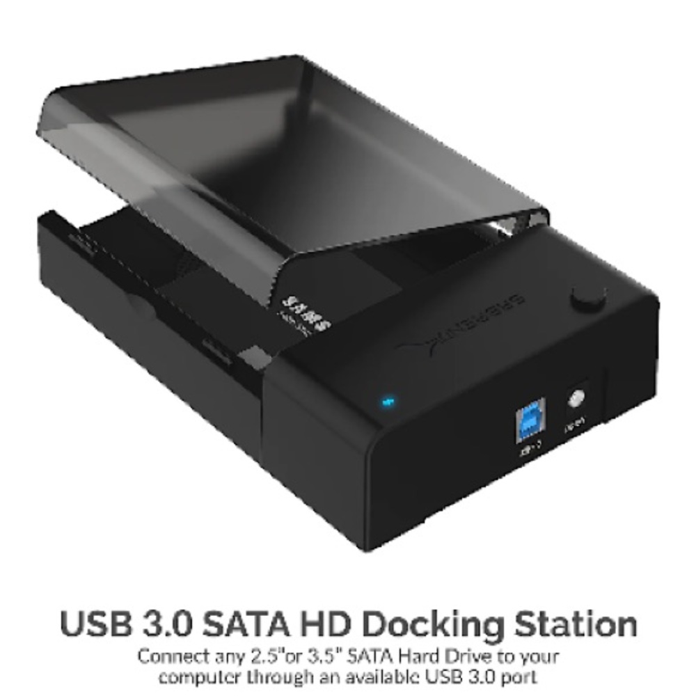 Sabrent EC-DFLT USB 3.0 to SATA External Hard Drive Lay-flat Docking Station